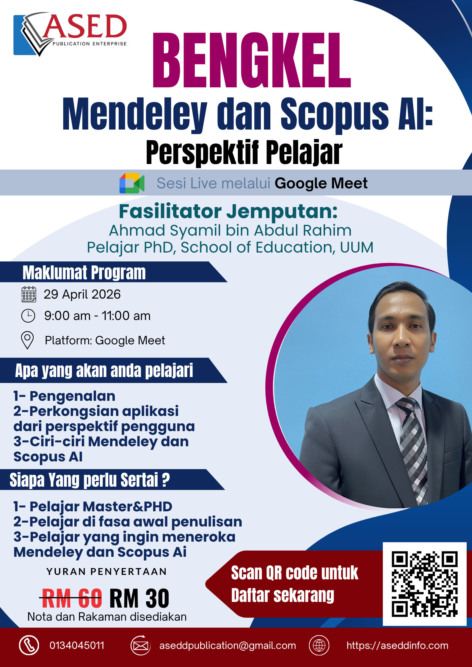 Blue Simple Webinar Event Poster 15